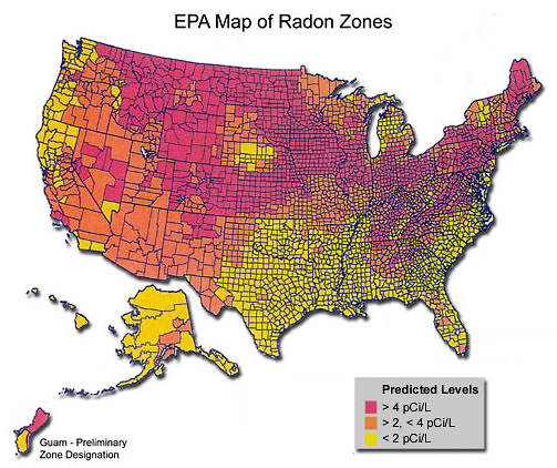 Epa Radon Map